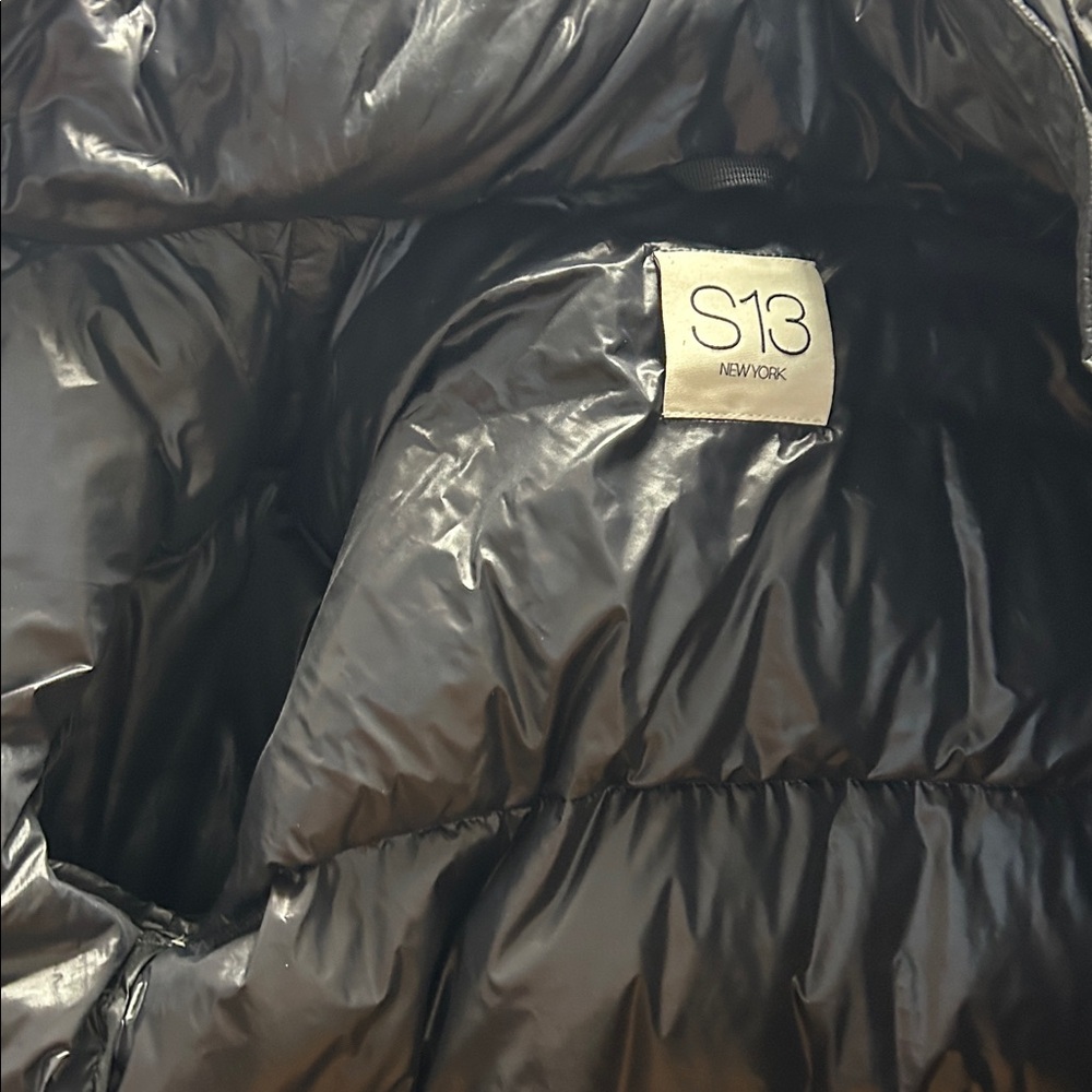 S13 New York Women's Black Puffer Jacket